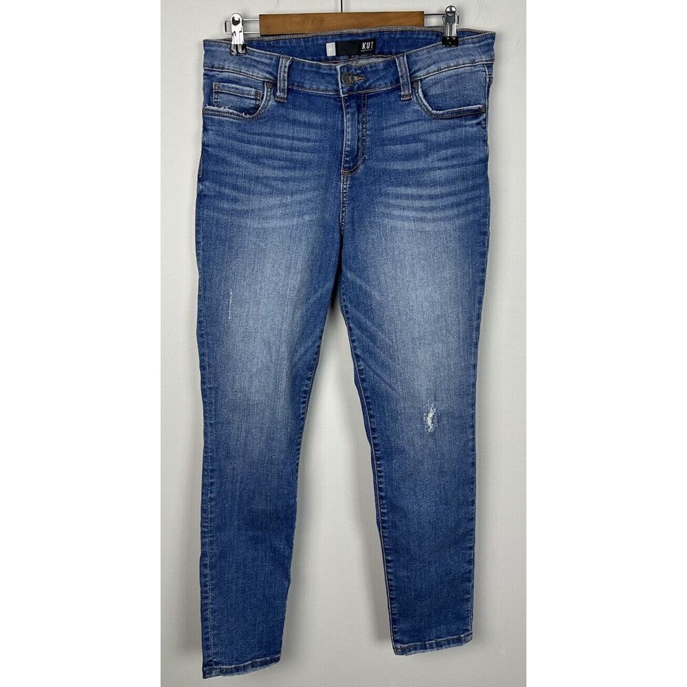 Kut from the Kloth Connie Ankle Skinny Midrise Denim Blue Jeans Size 12 Women’s